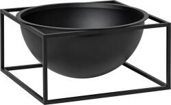 Audo Copenhagen Castronaș Kubus centerpiece scund 12 cm negru (71068-000517) Castron