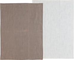 Södahl Lavete mari de bucătărie Line 50 x 70 cm taupe-alb 2 buc (25095)