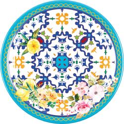 Guzzini Чиния за десерт Flowers & Lemon 21, 5 см синя (28190252)