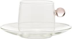 Zafferano Ceașcă pentru ceai Bilia 220 ml roz cu farfurioară (BA00708)