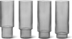 Ferm Living Pahare Ripple înalte fumurii 4 buc (100128112) Pahar