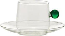Zafferano Ceașcă pentru ceai Bilia 220 ml verde cu farfurioară (BA00713)