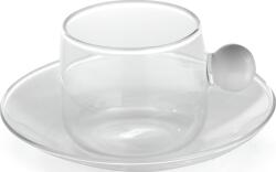 Zafferano Ceașcă pentru ceai Bilia 220 ml albă cu farfurioară (BA00701)