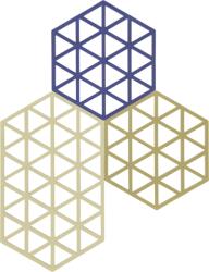 Zone Denmark Suporturi pentru vase fierbinți Triangles bej și albastru 3 buc (32706)