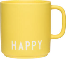 Design Letters Cană cu mâner Favourite Happy galbenă (10101008YELLOHAPPY)