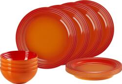 Le Creuset Set pentru prânz Le Creuset portocaliu aprins 12 el (79351000907081) Serviciu de masa