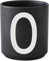 Design Letters Cană AJ litera O neagră de porțelan (10204000O)