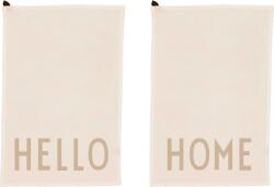 Design Letters Lavete mari de bucătărie Favourite Hello Home crem 2 buc (10503001OFFWTHOME)