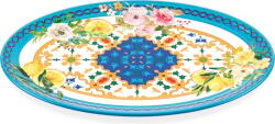 Guzzini Овална чиния за сервиране Flowers & Lemon 50 см синьо-жълта (28190352)