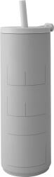 Design Letters Cană termică Design Letters Life 500 ml gri cu pai (30101023CLGRLIFE)