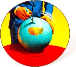 Seletti Чиния Seletti Wears Toiletpaper Globe със златен кант (16916)