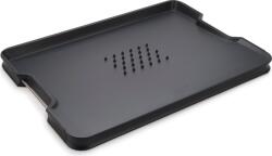 Joseph Joseph Tocător Cut&Carve Plus L negru cu toarte (60208) Tocator