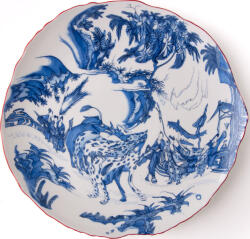 Seletti Farfurie pentru prânz Diesel Classics on Acid Blue Chinoiserie 28 cm (11203)