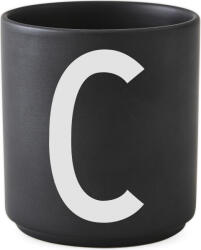 Design Letters Cană AJ litera C neagră de porțelan (10204000C)