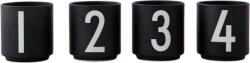 Design Letters Cești pentru espresso AJ negre 4 buc (10201302BLACK)