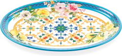 Guzzini Овална чиния за сервиране Flowers & Lemon 35, 5 см синьо-жълта (28190452)