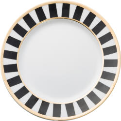 La Mania Home Farfurii mici pentru desert Stripes negre 6 buc (5905549410882)