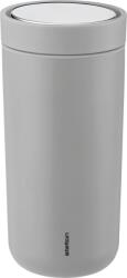 Stelton Cană termică To-Go Click 400 ml gri deschis mat din oțel dublu (685-13)