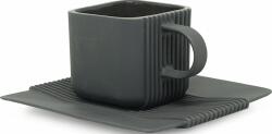 Ćmielów Design Studio Ceașcă System neagră cu farfurioară (8002970B2CD27)