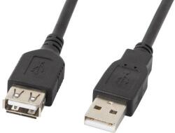 Lanberg Lanberg extension cable USB 2.0 AM-AF 70cm black (CA-USBE-10CC-0007-BK)