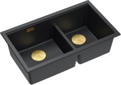 Quadron Logan chiuveta graniteq 76x45 cm negru HQL7645U7_PVDG1_U (HQL7645U7PVDG1U) Chiuveta