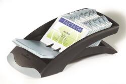 DURABLE Névjegykártyatartó, műanyag, 200 db-os, A-Z regiszterrel, fekvő, DURABLE, VISIFIX® , fekete (DB241301) - iroda24