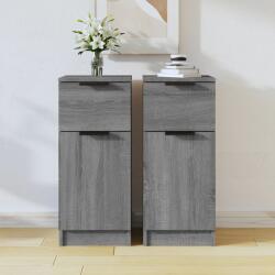 vidaXL 2 db szürke sonoma színű szerelt fa tálalószekrény 30x30x70 cm (817003)