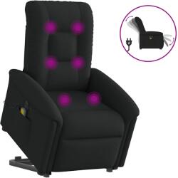 vidaXL fekete szövet dönthető elektromos álló masszázsfotel (3303286)