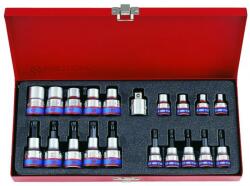 KING TONY Torx készlet külső/belső E-Torx 1/2" 20 db-os, FURATOS - King Tony (7120PR01)