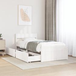 vidaXL fehér tömör fenyőfa ágy matrac nélkül 100 x 200 cm (846790)