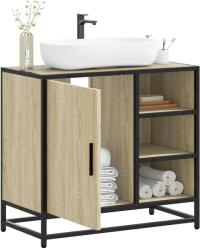vidaXL sonoma tölgy szerelt fa fürdőszobai mosdószekrény 65x33x60 cm (849285)