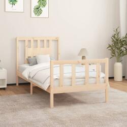 vidaXL tömör fenyőfa ágykeret fejtámlával 100 x 200 cm (3188156)