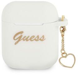 Guess GUA2LSCHSH AirPods 1/2 borító fehér/fehér szilikon báj szívkollekció