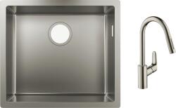 Hansgrohe Készlet acél mosogató Hansgrohe S 71 43427800, konyhai csaptelep Hansgrohe Focus M41 31815800