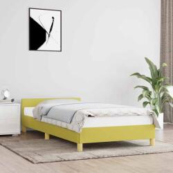 vidaXL zöld szövet ágykeret fejtámlával matrac nélkül 90x190 cm (347382)