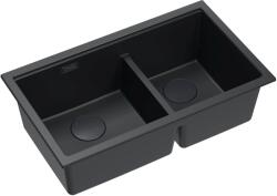 Quadron Logan graniteq mosogató 76x45 cm fekete HQL7645U7BLMU (HQL7645U7BLMU)