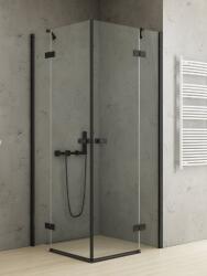 NEW TRENDY Reflexa Black zuhanykabin 110x80 cm négyszögletes fekete matt/átlátszó üveg EXK-4987 (EXK4987)