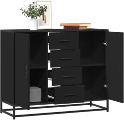 vidaXL fekete szerelt fa tálalószekrény 92 x 35 x 76 cm (3300825) - pepita