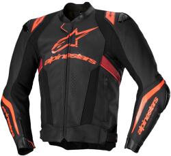 Alpinestars Geacă moto din piele Alpinestars Missile 3 Ignition negru-rosu fluo-rosu închis (AIM100-1054)