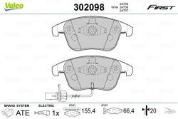 VALEO set placute frana, frana disc VALEO ESSENTIAL 302098 (302098)