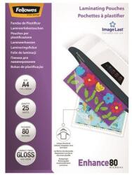 Fellowes meleglamináló fólia, A4, 80 mikron, 25 db (5396205)