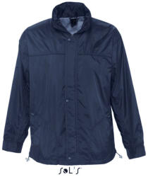 Sol'S Uniszex bélelt széldzseki, gallérba hajtogatott kapucnival, SOL'S SO46000, Navy-XL (so46000nv-xl)