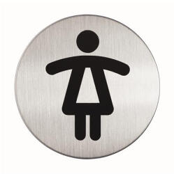 DURABLE Információs tábla, rozsdamentes acél, DURABLE "Női WC (490423)