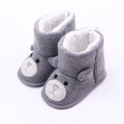 Superbebeshoes Cizmulite crosetate - Grey Teddy