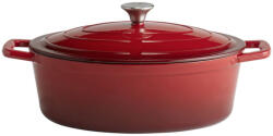 APS Oala fonta emailata cu capac 5l rosu oval 5 Stars (88308)