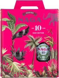 Naga Siam Edition 10 Years Rum 40% 0, 7 L Díszdobozban 2 pohárral