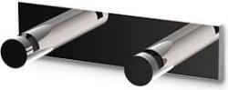 DECOR WALTHER Cârlig pentru prosoape Mikado Frame negru-crom dublu cu acoperire PVD (0524158)