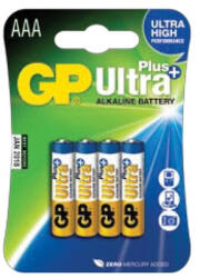GP Batteries Ultra Plus AAA (LR03) alkáli mikro ceruza elem 4db/bliszter