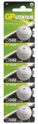 GP Batteries CR2450 Lithium gombelem 5db/bliszter