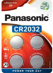 Panasonic CR2032 3V lítium gombelem 4db/csomag